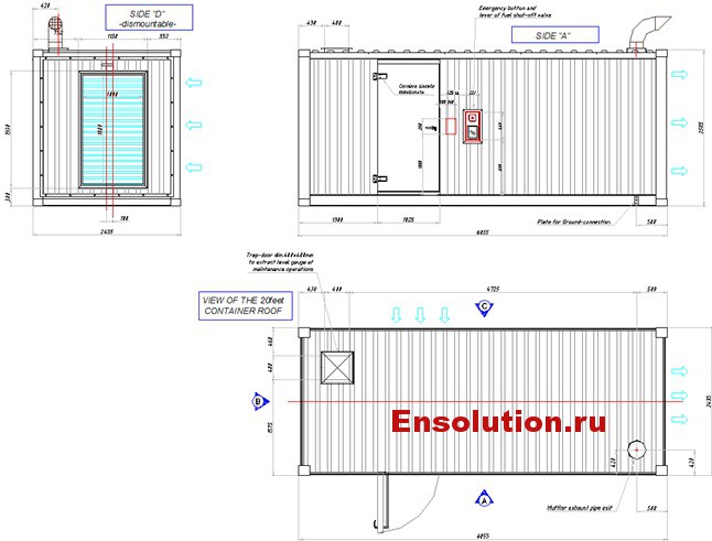 Морской контейнер 20 футов чертежи для производства